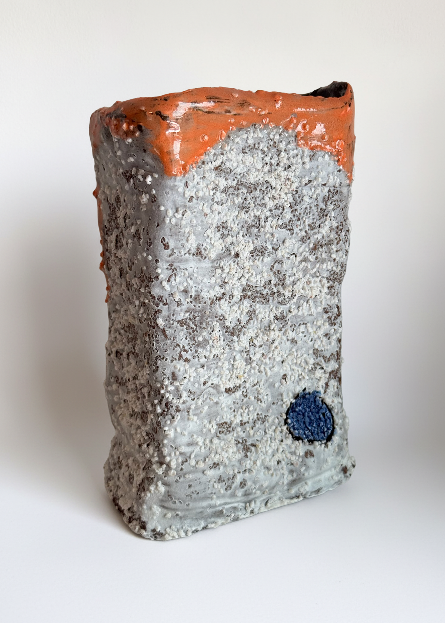 Orange Textured Vase II